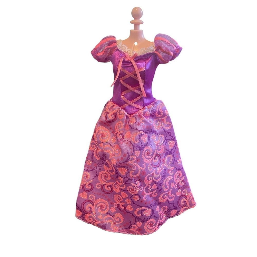 Disney Barbie Size Rapunzel Tangled Purple Replacement Dress